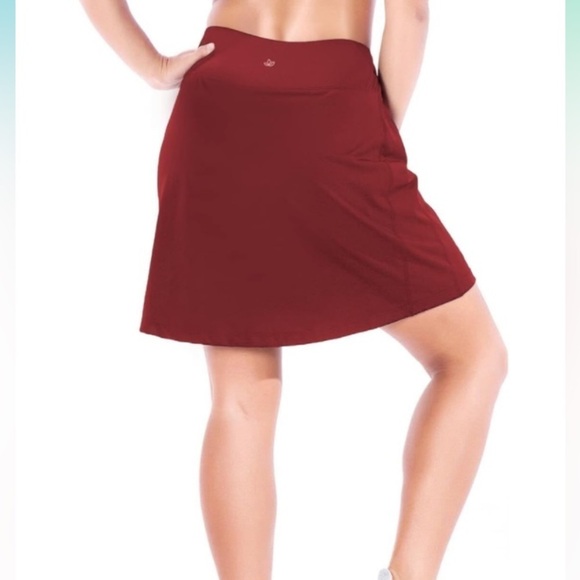 Yogipace Women's UV Protection 17" Long Tennis Running Golf Active Skort, Small - Picture 2 of 15